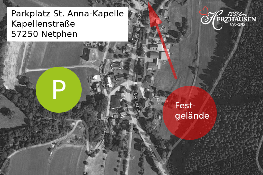 725 Jahre Herzhausen Herzhausen feiert Parken St. Anna Kapelle